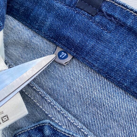 New Citizens of Humanity Women Dark Wash Whiskered Jean Denim Mini Skirt 27 - Picture 13 of 14